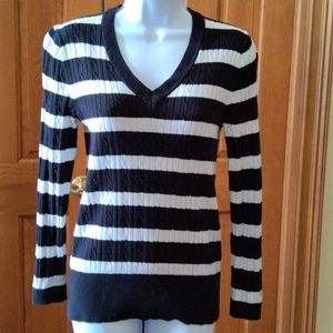 Tommy Hilfiger v-neck striped sweater